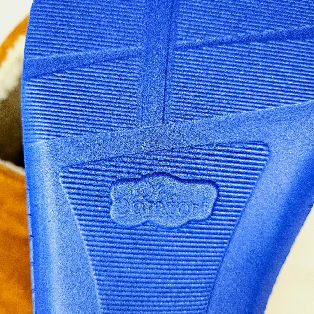Dr Comfort Womens Slippers 11W Fleece Lined Nubuck Cozy House Shoes Gel Insert S - Picture 8 of 10